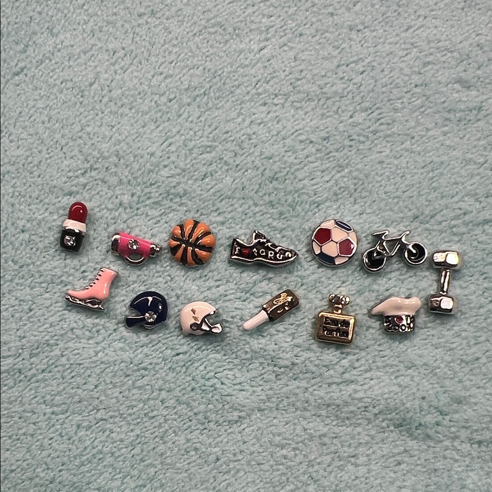 Floating Locket Charms - sport theme
